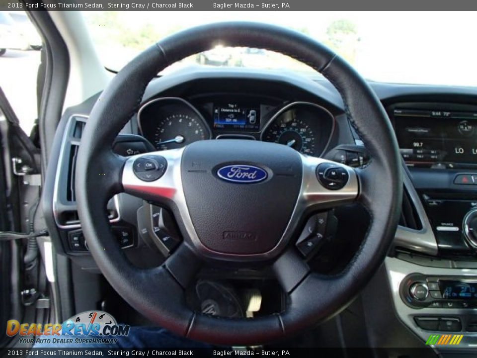 2013 Ford Focus Titanium Sedan Sterling Gray / Charcoal Black Photo #21