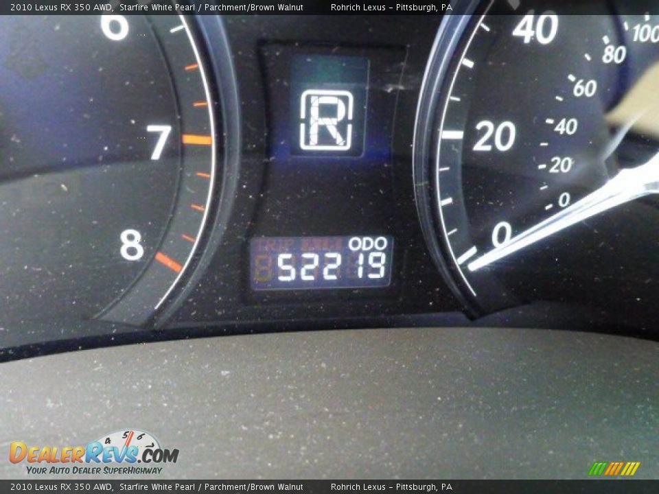2010 Lexus RX 350 AWD Starfire White Pearl / Parchment/Brown Walnut Photo #8