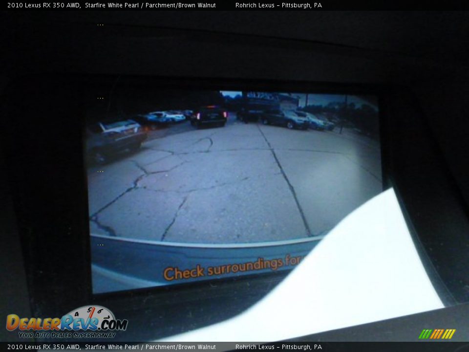 2010 Lexus RX 350 AWD Starfire White Pearl / Parchment/Brown Walnut Photo #18