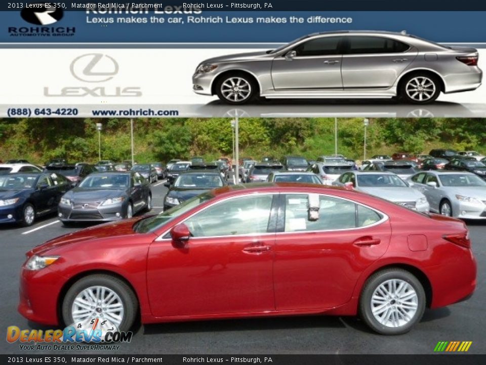 2013 Lexus ES 350 Matador Red Mica / Parchment Photo #1