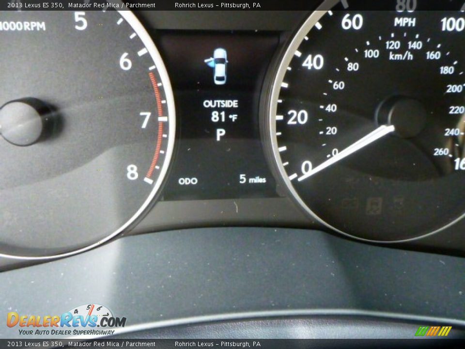 2013 Lexus ES 350 Matador Red Mica / Parchment Photo #18