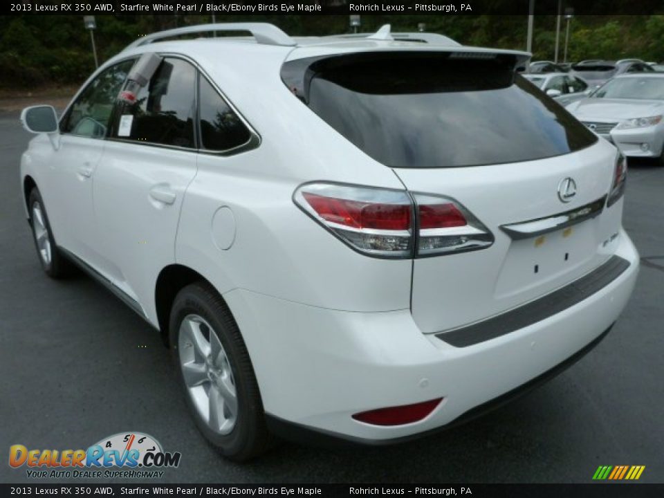 2013 Lexus RX 350 AWD Starfire White Pearl / Black/Ebony Birds Eye Maple Photo #2