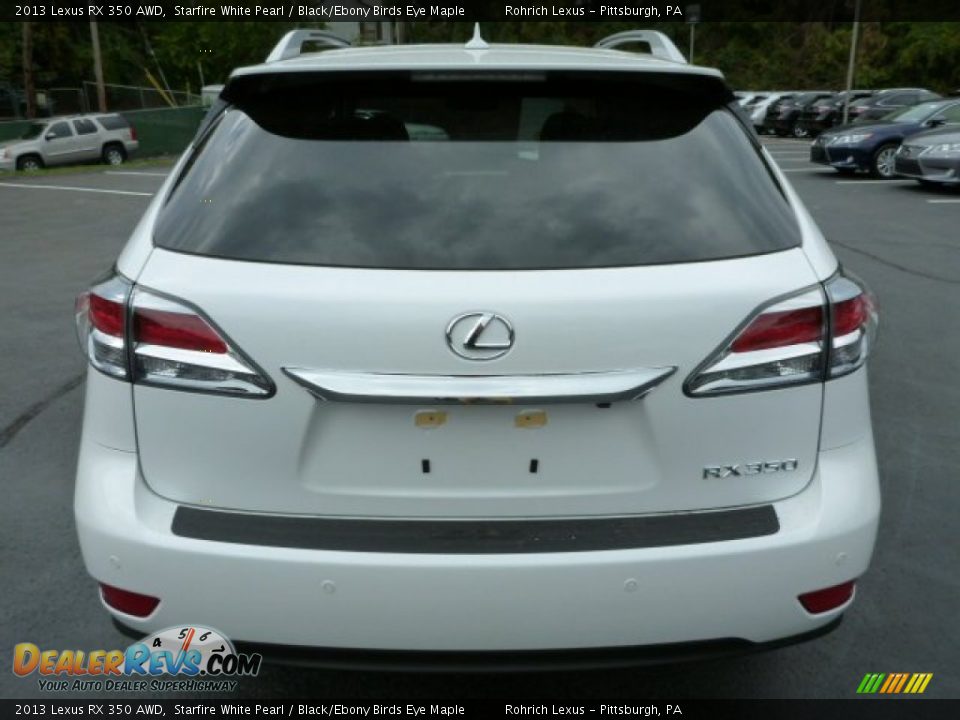 2013 Lexus RX 350 AWD Starfire White Pearl / Black/Ebony Birds Eye Maple Photo #3