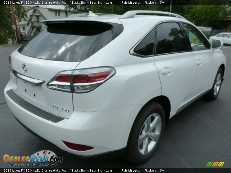 2013 Lexus RX 350 AWD Starfire White Pearl / Black/Ebony Birds Eye Maple Photo #4
