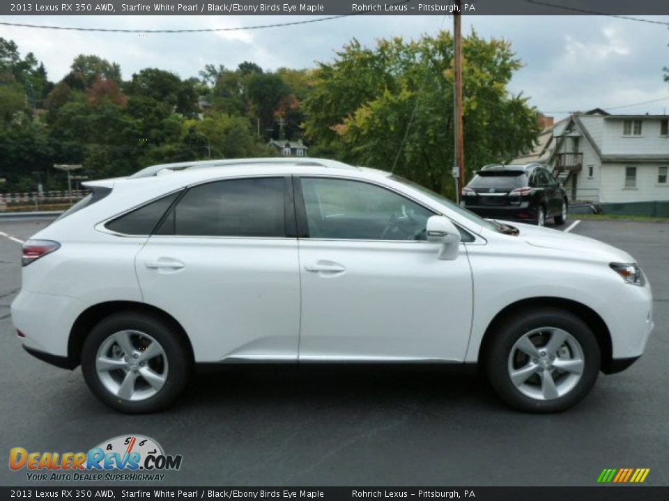 2013 Lexus RX 350 AWD Starfire White Pearl / Black/Ebony Birds Eye Maple Photo #5
