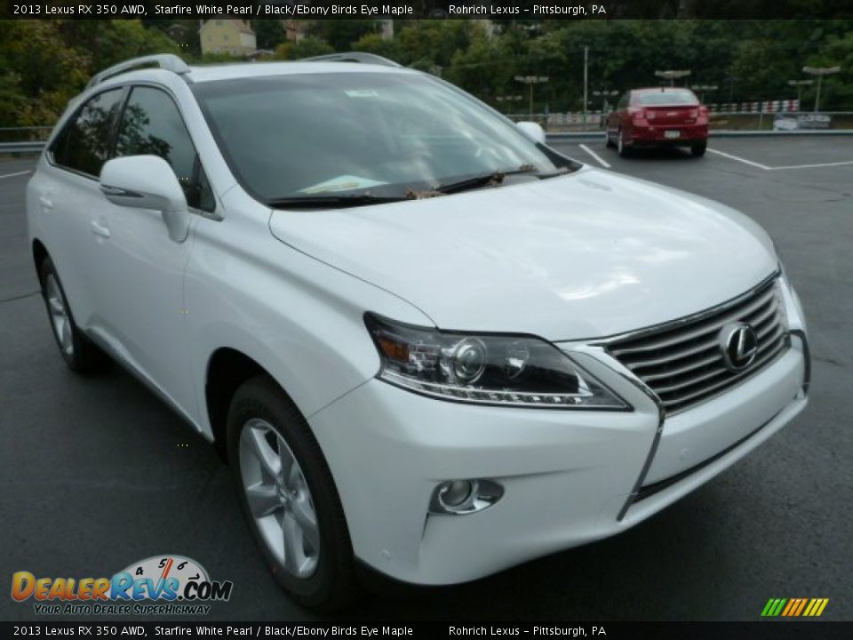 2013 Lexus RX 350 AWD Starfire White Pearl / Black/Ebony Birds Eye Maple Photo #6