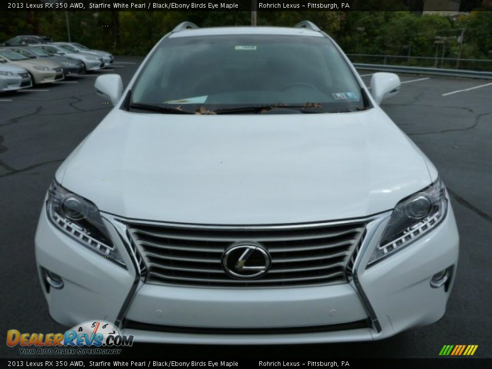 2013 Lexus RX 350 AWD Starfire White Pearl / Black/Ebony Birds Eye Maple Photo #7
