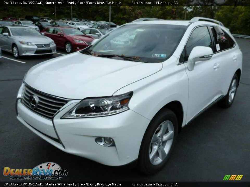 2013 Lexus RX 350 AWD Starfire White Pearl / Black/Ebony Birds Eye Maple Photo #8