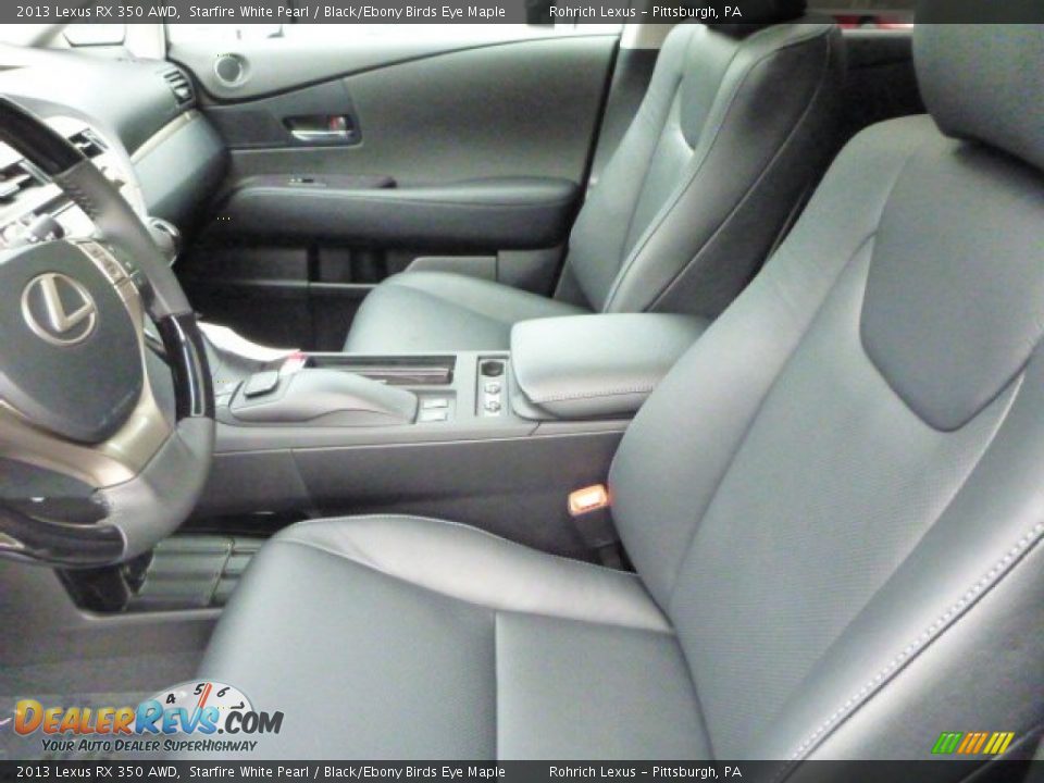 2013 Lexus RX 350 AWD Starfire White Pearl / Black/Ebony Birds Eye Maple Photo #10