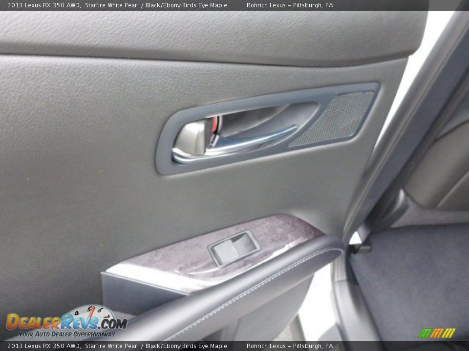 2013 Lexus RX 350 AWD Starfire White Pearl / Black/Ebony Birds Eye Maple Photo #13