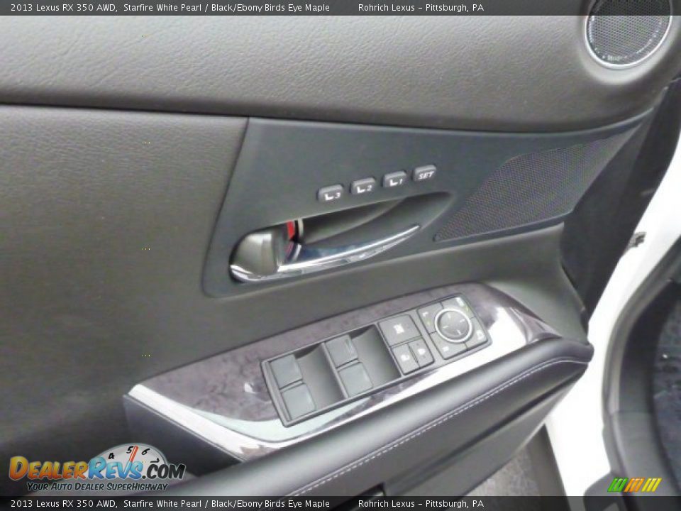 2013 Lexus RX 350 AWD Starfire White Pearl / Black/Ebony Birds Eye Maple Photo #14