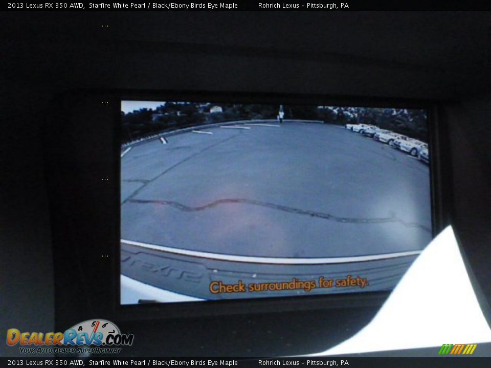 2013 Lexus RX 350 AWD Starfire White Pearl / Black/Ebony Birds Eye Maple Photo #17