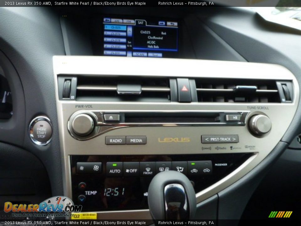 2013 Lexus RX 350 AWD Starfire White Pearl / Black/Ebony Birds Eye Maple Photo #18