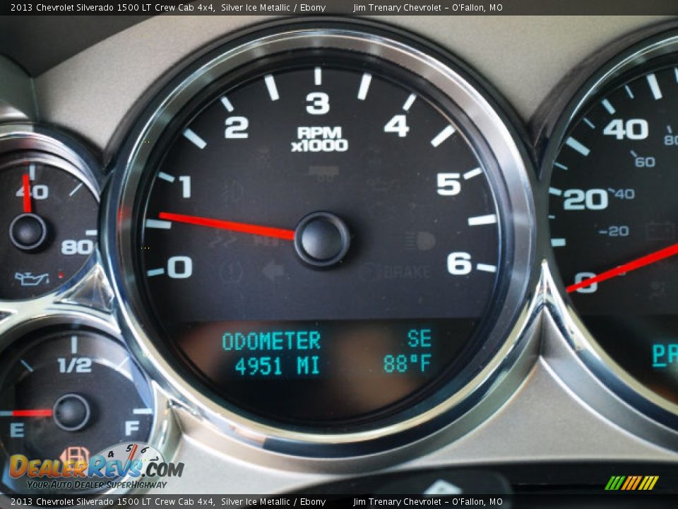2013 Chevrolet Silverado 1500 LT Crew Cab 4x4 Silver Ice Metallic / Ebony Photo #14