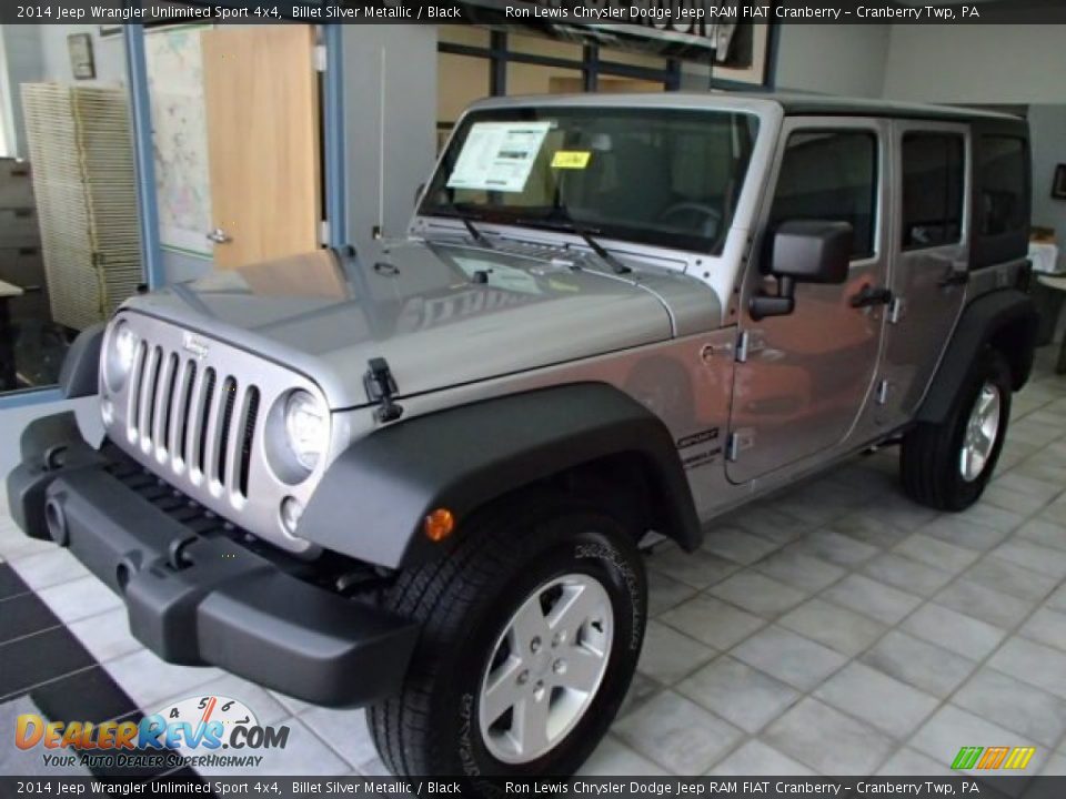 2014 Jeep Wrangler Unlimited Sport 4x4 Billet Silver Metallic / Black Photo #2