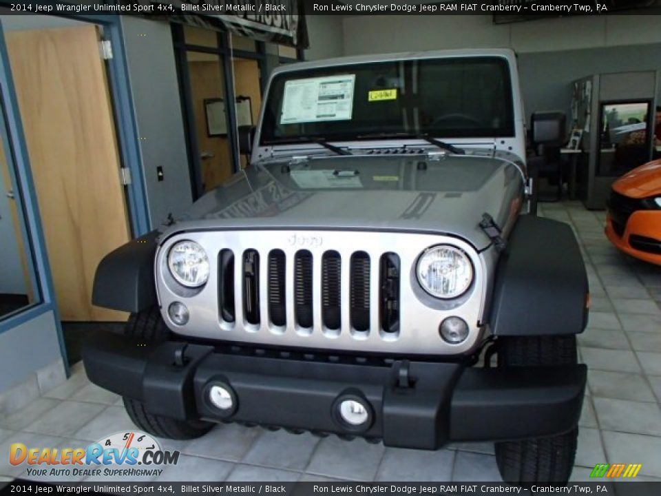 2014 Jeep Wrangler Unlimited Sport 4x4 Billet Silver Metallic / Black Photo #3