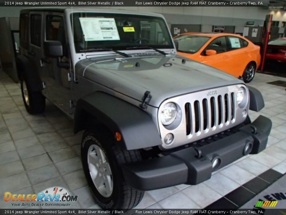 2014 Jeep Wrangler Unlimited Sport 4x4 Billet Silver Metallic / Black Photo #4