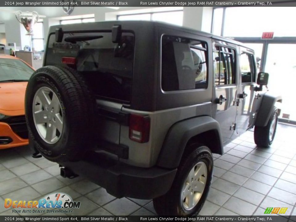 2014 Jeep Wrangler Unlimited Sport 4x4 Billet Silver Metallic / Black Photo #5