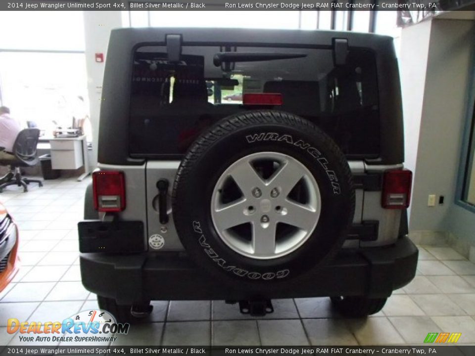 2014 Jeep Wrangler Unlimited Sport 4x4 Billet Silver Metallic / Black Photo #6