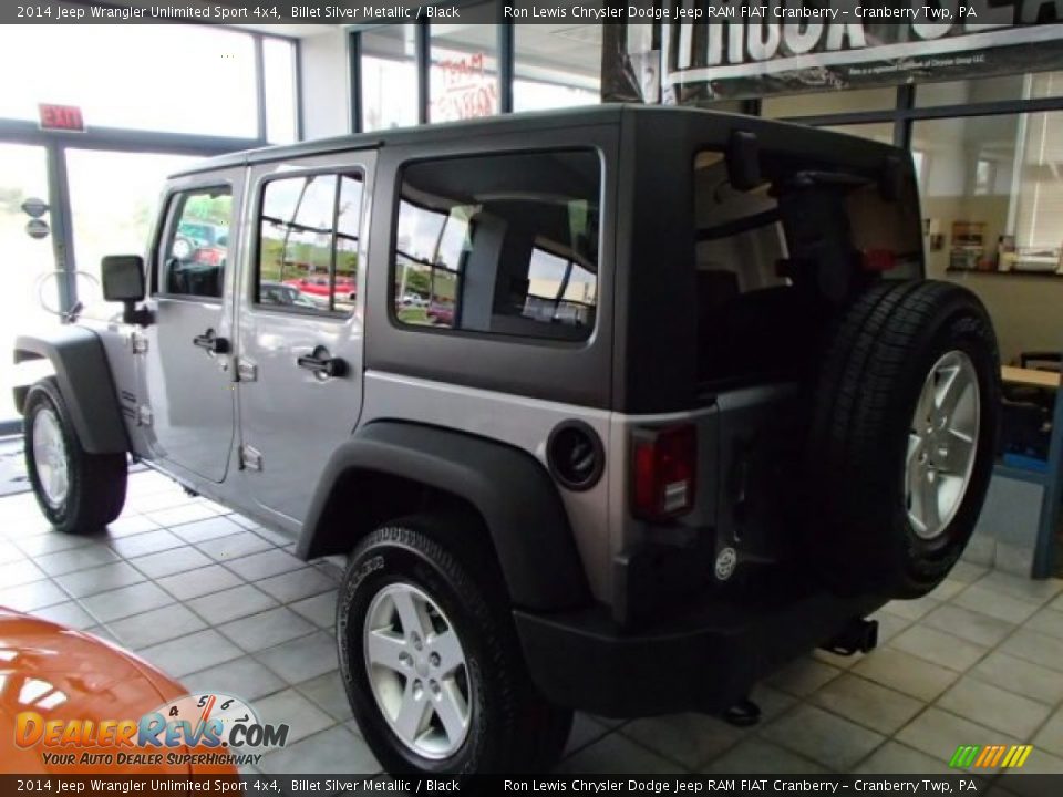 2014 Jeep Wrangler Unlimited Sport 4x4 Billet Silver Metallic / Black Photo #7