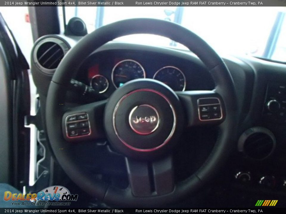 2014 Jeep Wrangler Unlimited Sport 4x4 Billet Silver Metallic / Black Photo #19