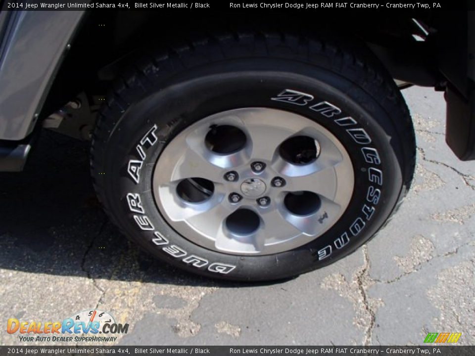 2014 Jeep Wrangler Unlimited Sahara 4x4 Billet Silver Metallic / Black Photo #9