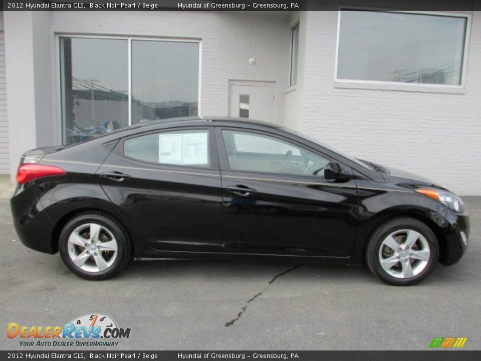 2012 Hyundai Elantra GLS Black Noir Pearl / Beige Photo #2