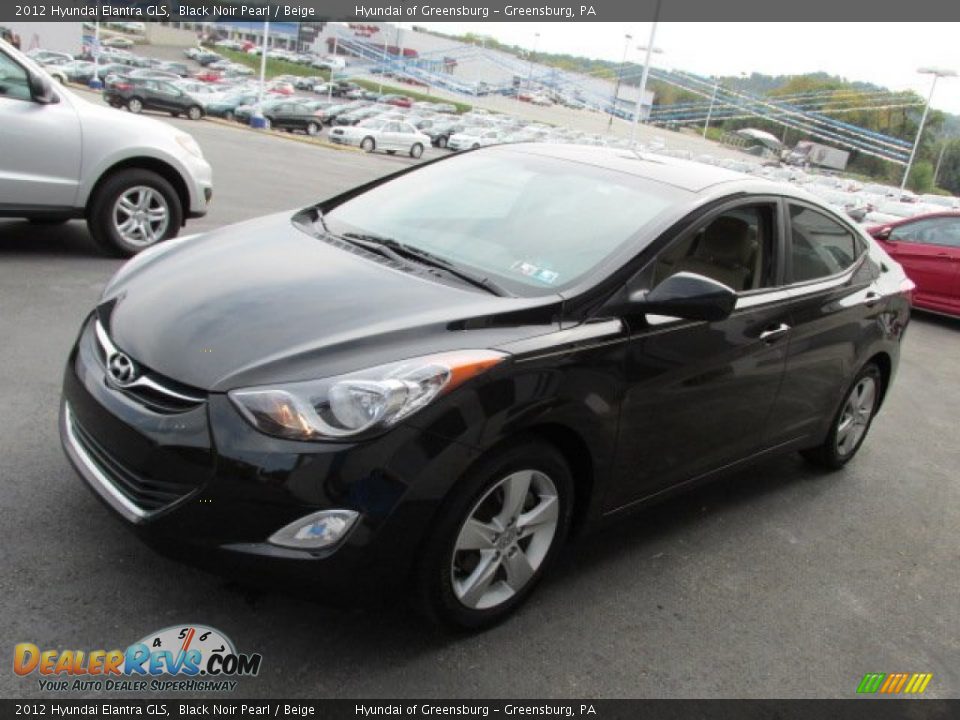 2012 Hyundai Elantra GLS Black Noir Pearl / Beige Photo #4