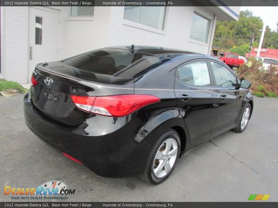 2012 Hyundai Elantra GLS Black Noir Pearl / Beige Photo #8