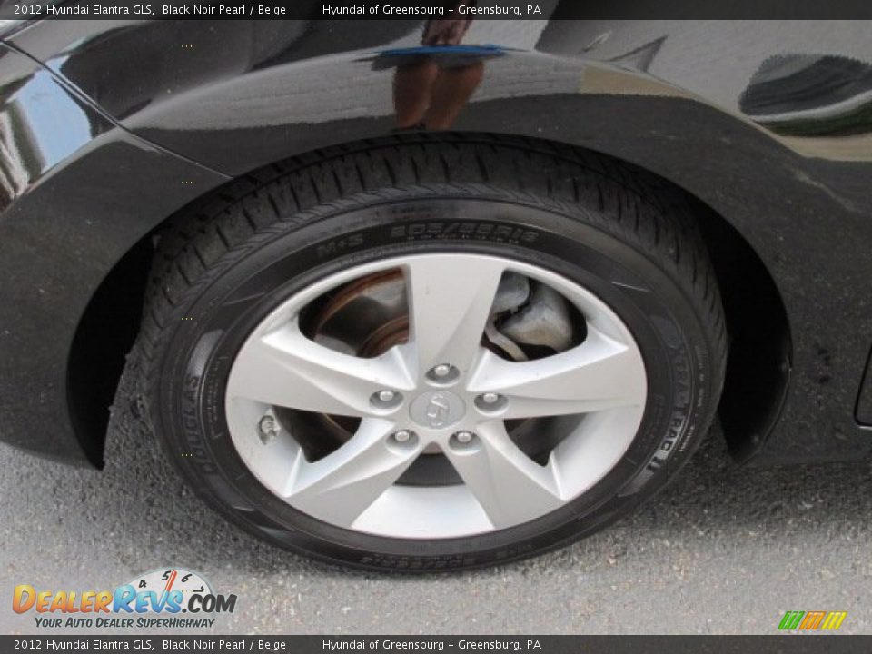 2012 Hyundai Elantra GLS Black Noir Pearl / Beige Photo #9