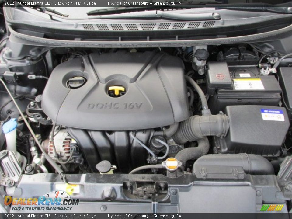 2012 Hyundai Elantra GLS Black Noir Pearl / Beige Photo #10
