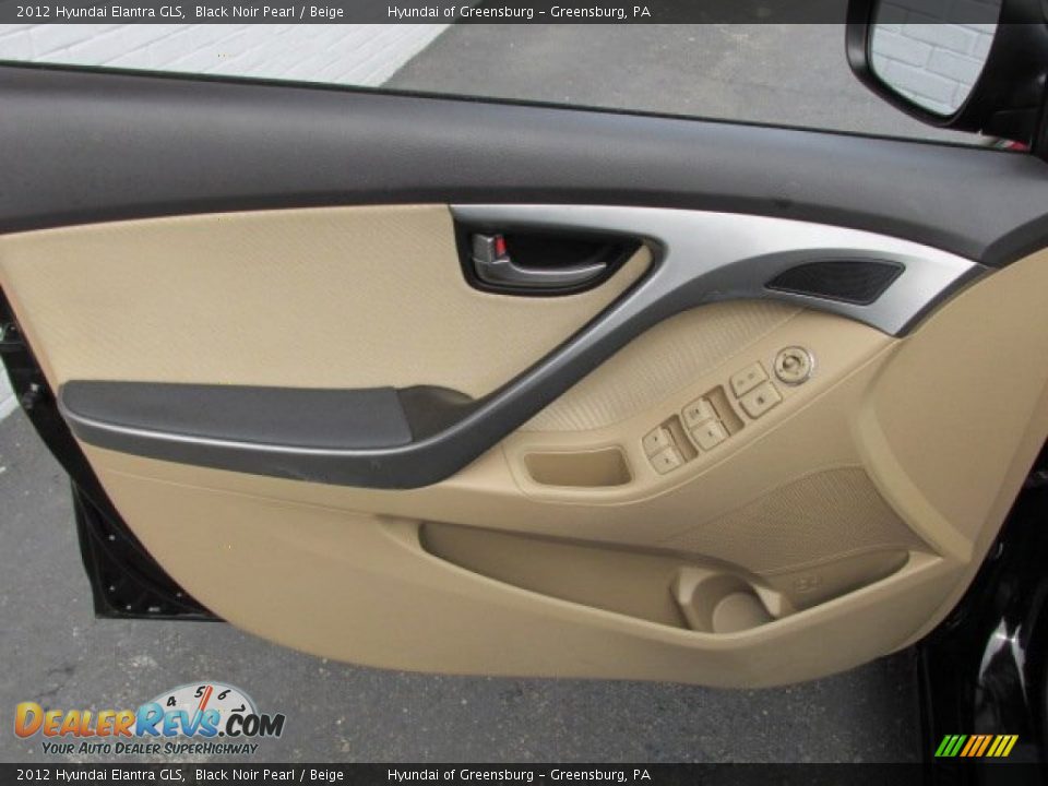 2012 Hyundai Elantra GLS Black Noir Pearl / Beige Photo #13
