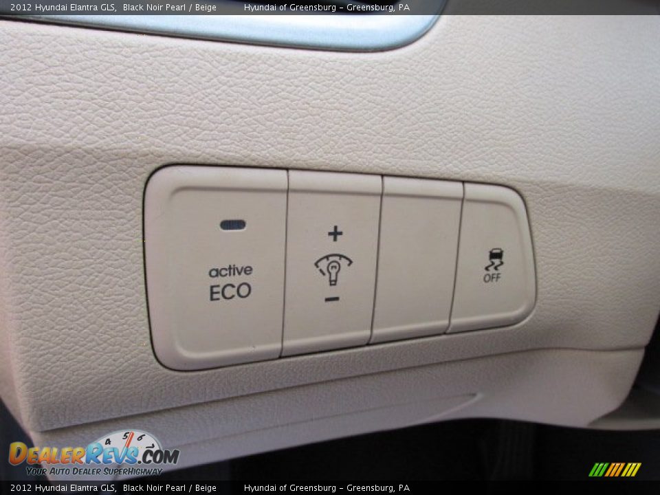 2012 Hyundai Elantra GLS Black Noir Pearl / Beige Photo #14