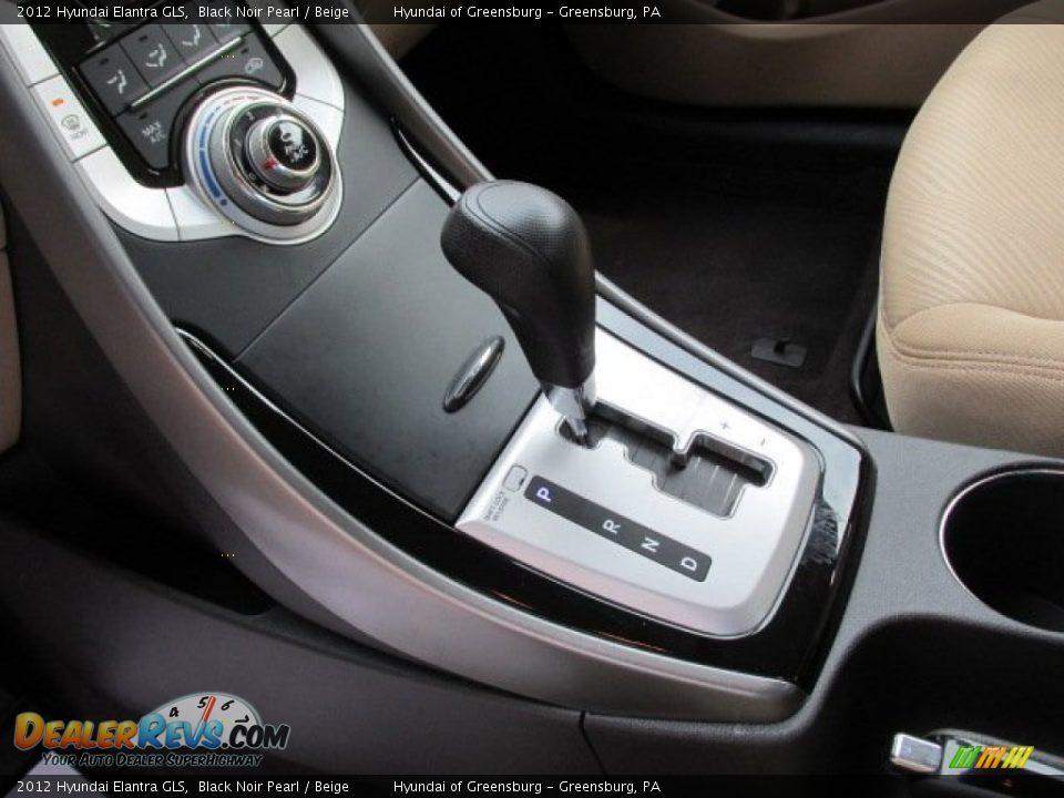 2012 Hyundai Elantra GLS Black Noir Pearl / Beige Photo #17