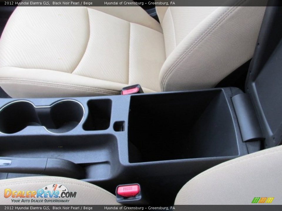 2012 Hyundai Elantra GLS Black Noir Pearl / Beige Photo #18