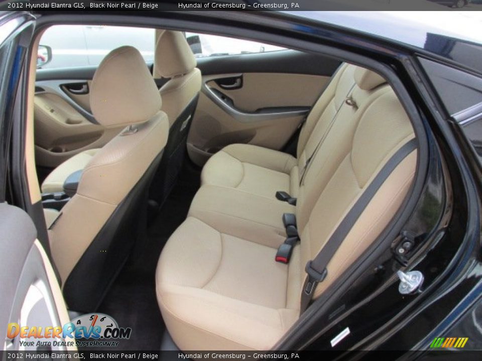 2012 Hyundai Elantra GLS Black Noir Pearl / Beige Photo #20