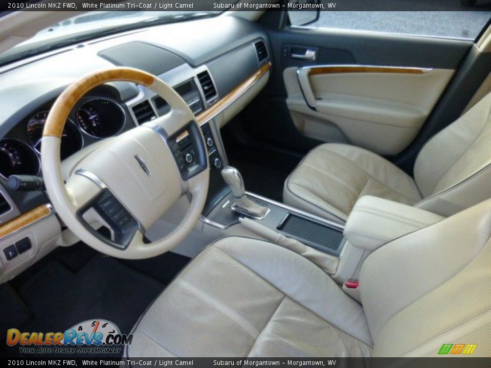 2010 Lincoln MKZ FWD White Platinum Tri-Coat / Light Camel Photo #16