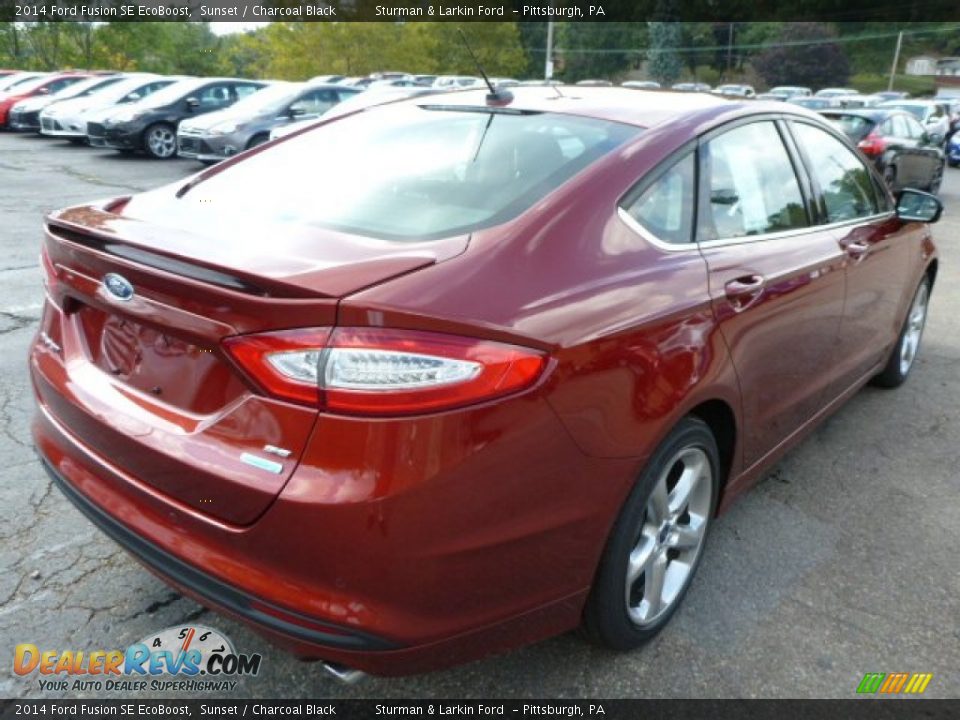 2014 Ford Fusion SE EcoBoost Sunset / Charcoal Black Photo #2