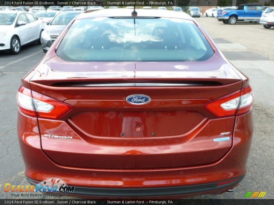 2014 Ford Fusion SE EcoBoost Sunset / Charcoal Black Photo #3