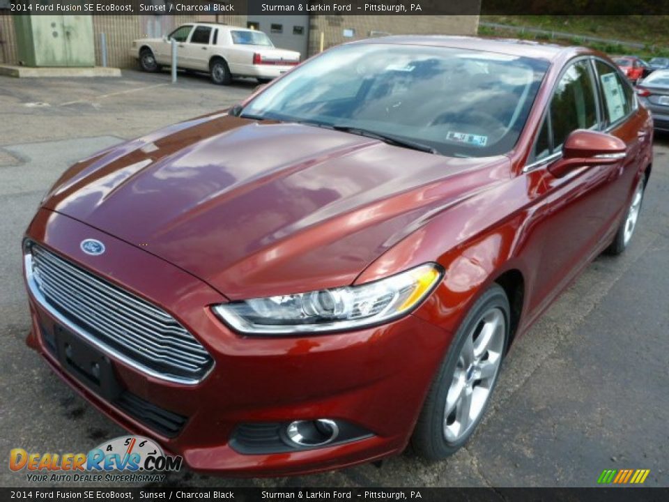 2014 Ford Fusion SE EcoBoost Sunset / Charcoal Black Photo #5