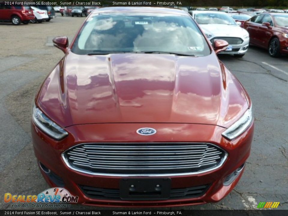 2014 Ford Fusion SE EcoBoost Sunset / Charcoal Black Photo #6