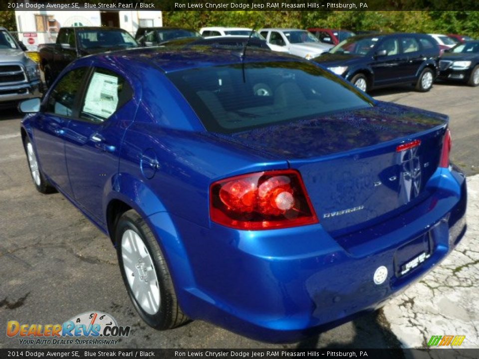 2014 Dodge Avenger SE Blue Streak Pearl / Black Photo #3