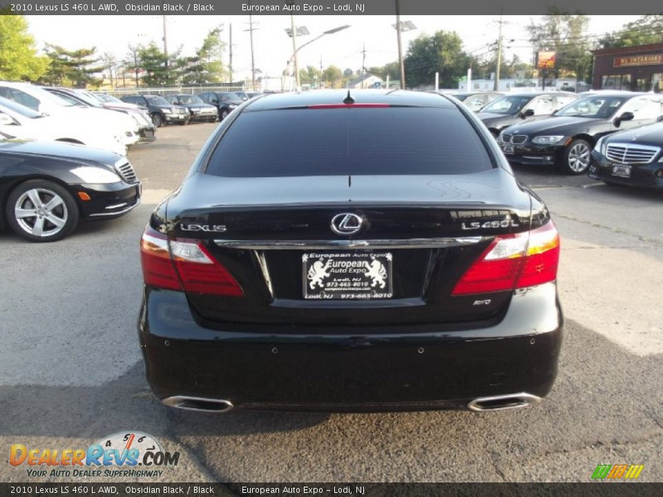 2010 Lexus LS 460 L AWD Obsidian Black / Black Photo #5