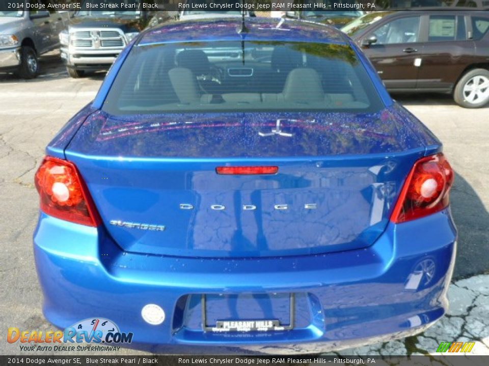 2014 Dodge Avenger SE Blue Streak Pearl / Black Photo #4
