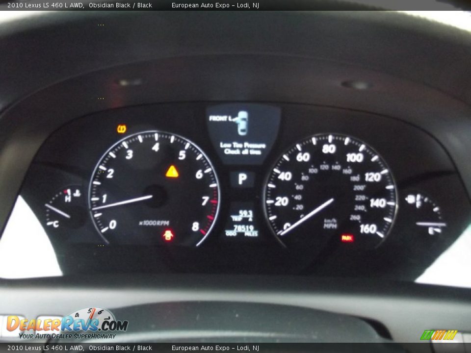 2010 Lexus LS 460 L AWD Obsidian Black / Black Photo #35