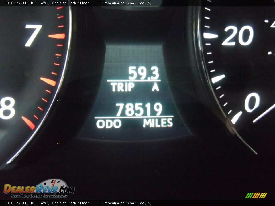 2010 Lexus LS 460 L AWD Obsidian Black / Black Photo #36