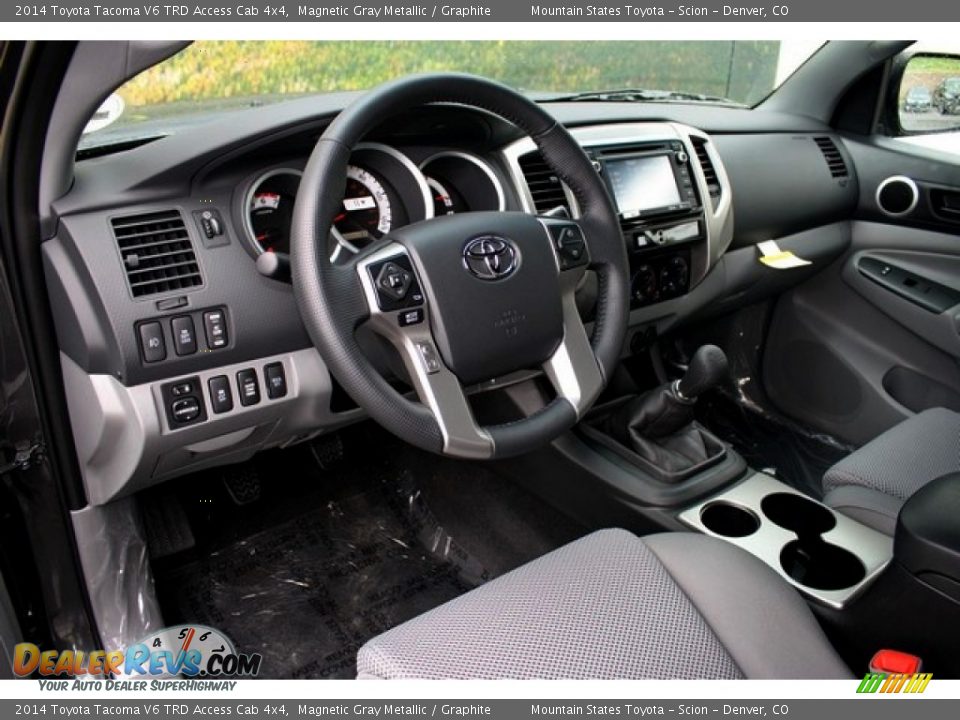 Graphite Interior - 2014 Toyota Tacoma V6 TRD Access Cab 4x4 Photo #5