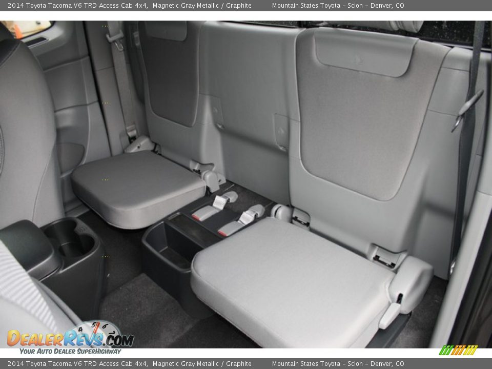 Rear Seat of 2014 Toyota Tacoma V6 TRD Access Cab 4x4 Photo #7