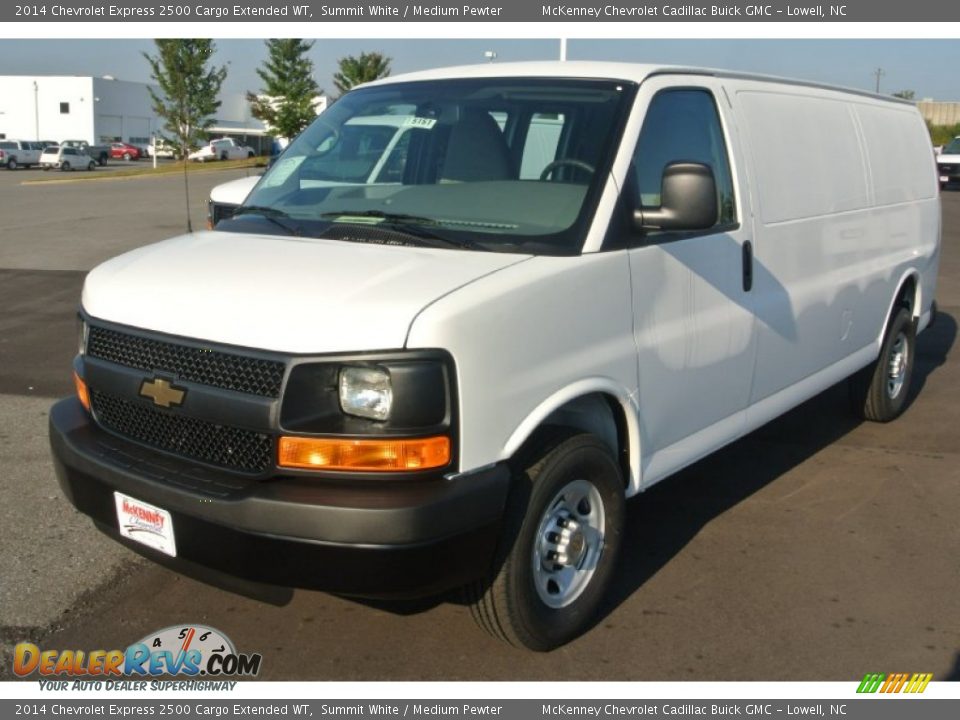 2014 Chevrolet Express 2500 Cargo Extended WT Summit White / Medium Pewter Photo #2