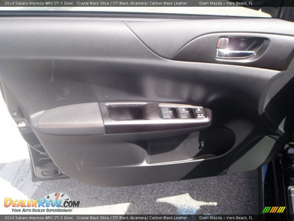 2014 Subaru Impreza WRX STi 5 Door Crystal Black Silica / STI Black Alcantara/ Carbon Black Leather Photo #4